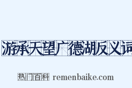 游承天望广德湖反义词是什么意思的图片
